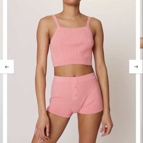 Live the process crop bralette and boyshort set in XS baby blue brand new!